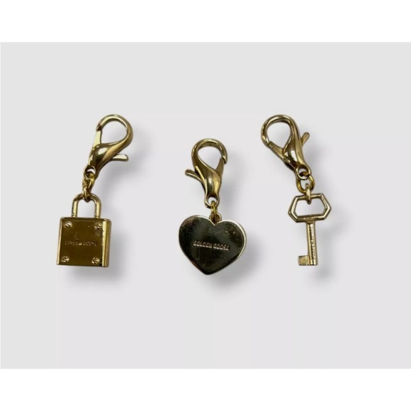 Golden Goose Women's Gold Love Charm Set of 3 - Picture 1 of 4